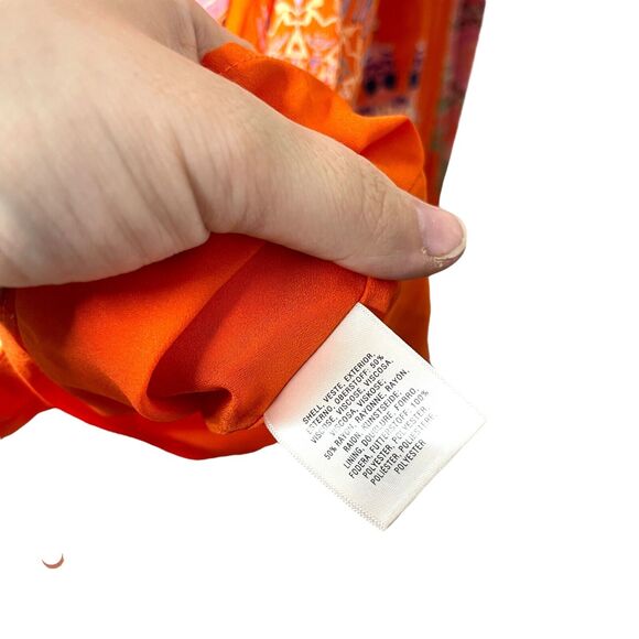 Anthropologie Floreat Livia Halter Dress Keyhole Tie Back Medium Orange US 4 - Picture 12 of 12